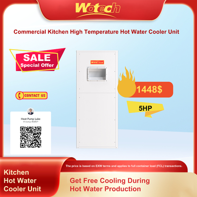 खरीदें R410a 5 HP Commercial Kitchen High Temperature Hot Water Cooling Unit ऑनलाइन निर्माण