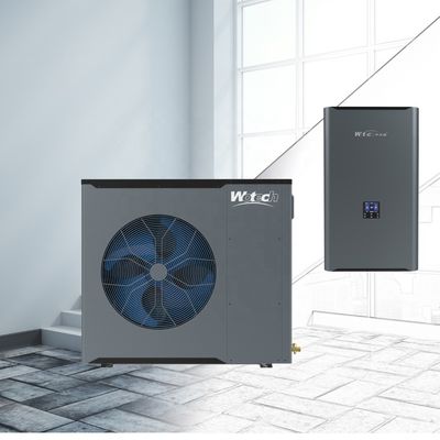 इलेक्ट्रिक स्प्लिट हीट पंप R32 12 kW 220V टिकाऊ घरों के लिए तापमान नियंत्रण