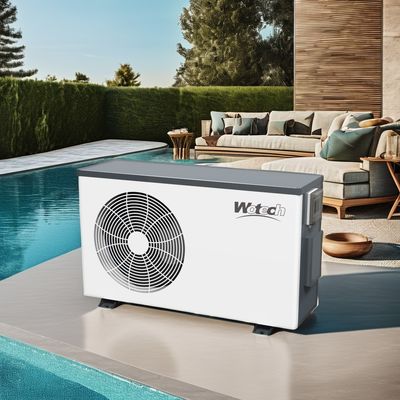 लंबे समय तक चलने वाला प्रदर्शन 8kw R32 इन्वर्टर स्विमिंग पूल हीट पंप धातु आवास के साथ