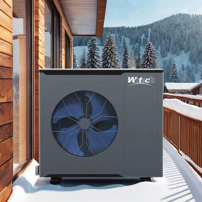 तापमान 14kW डीसी इन्वर्टर मोनोब्लॉक हीट पंप होटल के लिए एयर-वाटर हीटर ए एआरपी रेटिंग